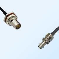 75Ohm HD-BNC/Micro BNC Bulkhead Female - BNC Bulkhead Female Cable