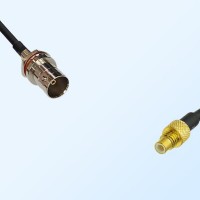 75Ohm BNC Front Mount Bulkhead Female with O-Ring - SMC Male Cable