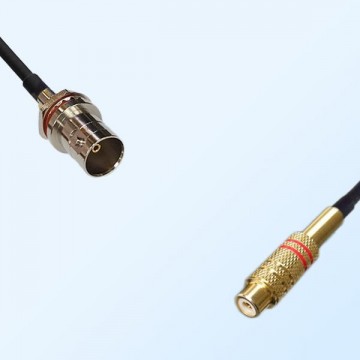 75Ohm BNC Front Mount Bulkhead Female with O-Ring - RCA Female Cable