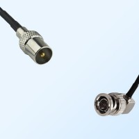 75Ohm DVB-T TV Male - BNC Male Right Angle Cable Assemblies