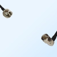 75Ohm F Male - F Male Right Angle Jumper Cable