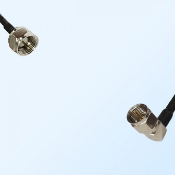 75Ohm F Male - F Male Right Angle Jumper Cable