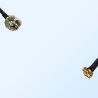 75Ohm F Male - MCX Male Right Angle Jumper Cable