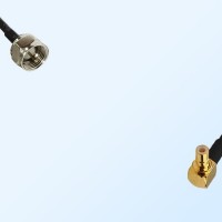 75Ohm F Male - SMB Male Right Angle Jumper Cable
