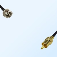 75Ohm F Male - RCA Male Jumper Cable