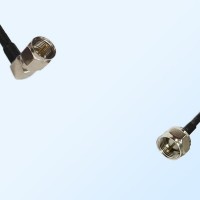 75Ohm F Male Right Angle - F Male Jumper Cable