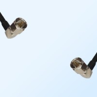 75Ohm F Male Right Angle - F Male Right Angle Jumper Cable
