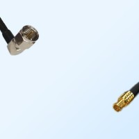 75Ohm F Male Right Angle - MCX Male Jumper Cable