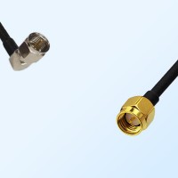 75Ohm F Male Right Angle - SMA Male Jumper Cable