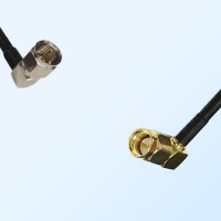 75Ohm F Male Right Angle - SMA Male Right Angle Jumper Cable