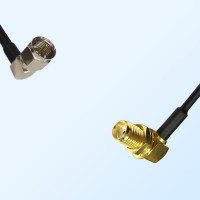 75Ohm F Male R/A - SMA Bulkhead Female R/A Jumper Cable