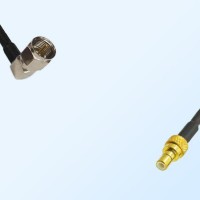 75Ohm F Male Right Angle - SMB Male Jumper Cable