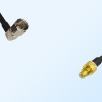 75Ohm F Male Right Angle - SMC Male Jumper Cable