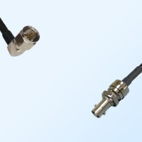 75Ohm HD-BNC/Micro BNC Bulkhead Female - F Male R/A Cable