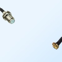 75Ohm F Bulkhead Female - MCX Male Right Angle Jumper Cable