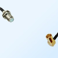 75Ohm F Bulkhead Female - SMB Female Right Angle Jumper Cable