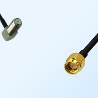 75Ohm F Bulkhead Female Right Angle - SMA Male Jumper Cable