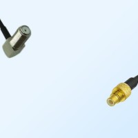 75Ohm F Bulkhead Female Right Angle - SMC Male Jumper Cable