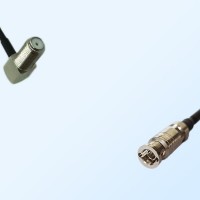 75Ohm HD-BNC/Micro BNC Male - F Bulkhead Female R/A Cable