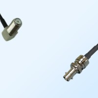 75Ohm HD-BNC/Micro BNC Bulkhead Female - F Bulkhead Female R/A Cable