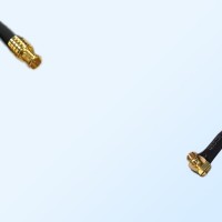 75Ohm MCX Male - MCX Male Right Angle Jumper Cable