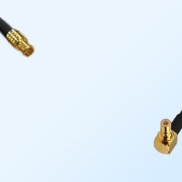 75Ohm MCX Male - SMB Male Right Angle Jumper Cable