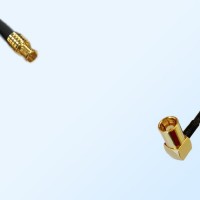 75Ohm MCX Male - SMB Female Right Angle Jumper Cable