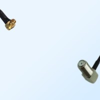 75Ohm MCX Male R/A - F Bulkhead Female R/A Jumper Cable