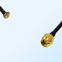75Ohm MCX Male Right Angle - SMA Male Jumper Cable