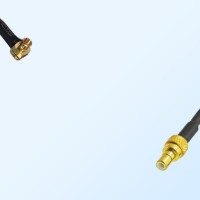 75Ohm MCX Male Right Angle - SMB Male Jumper Cable