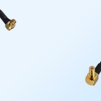 75Ohm MCX Male Right Angle - SMB Male Right Angle Jumper Cable