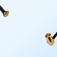 75Ohm MCX Male Right Angle - SMB Female Right Angle Jumper Cable