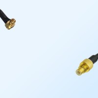75Ohm MCX Male Right Angle - SMC Male Jumper Cable