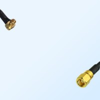 75Ohm MCX Male Right Angle - SMC Female Jumper Cable