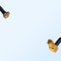 75Ohm MCX Male Right Angle - SMC Female Right Angle Jumper Cable
