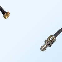 75Ohm HD-BNC/Micro BNC Bulkhead Female - MCX Male R/A Cable