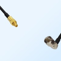75Ohm MMCX Male - F Male Right Angle Cable Assemblies