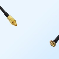 75Ohm MMCX Male - MCX Male Right Angle Cable Assemblies