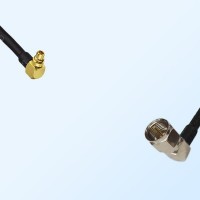 75Ohm MMCX Male Right Angle - F Male Right Angle Cable Assemblies