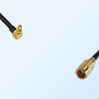 75Ohm MMCX Male Right Angle - SMB Female Cable Assemblies