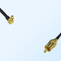 75Ohm MMCX Male Right Angle - RCA Male Cable Assemblies