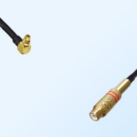 75Ohm MMCX Male Right Angle - RCA Female Cable Assemblies