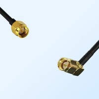 75Ohm SMA Male - SMA Male Right Angle Jumper Cable