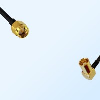 75Ohm SMA Male - SMB Female Right Angle Jumper Cable
