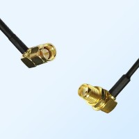 75Ohm SMA Male R/A - SMA Bulkhead Female R/A Jumper Cable