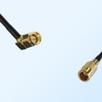 75Ohm SMA Male Right Angle - SMB Female Jumper Cable