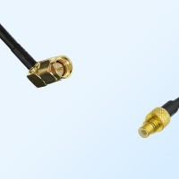 75Ohm SMA Male Right Angle - SMC Male Jumper Cable