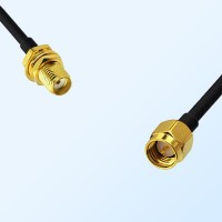 75Ohm SMA Bulkhead Female - SMA Male Jumper Cable