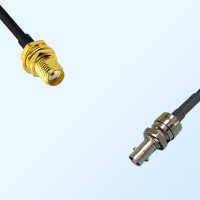 75Ohm HD-BNC/Micro BNC Bulkhead Female - SMA Bulkhead Female Cable