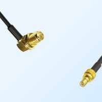 75Ohm SMA Bulkhead Female Right Angle - SMB Male Jumper Cable